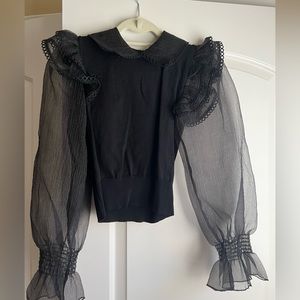 zara black top